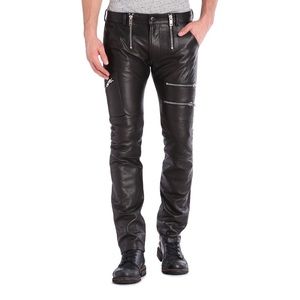 Men’s Diesel Leather Biker Pants